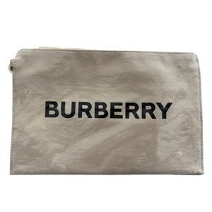 Burberry Canvas Clutch. Brand new.Cream
